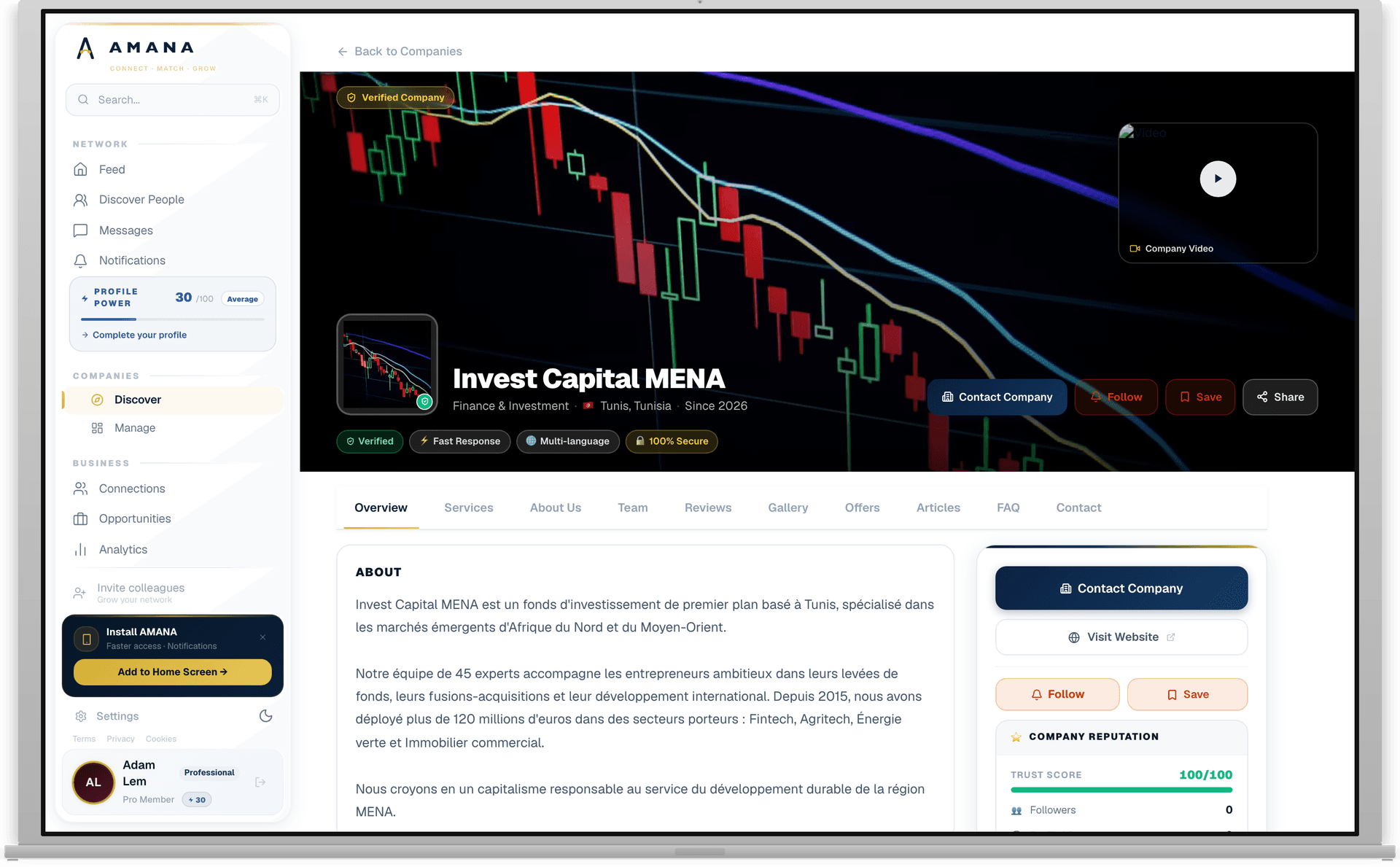 AMANA Company Page