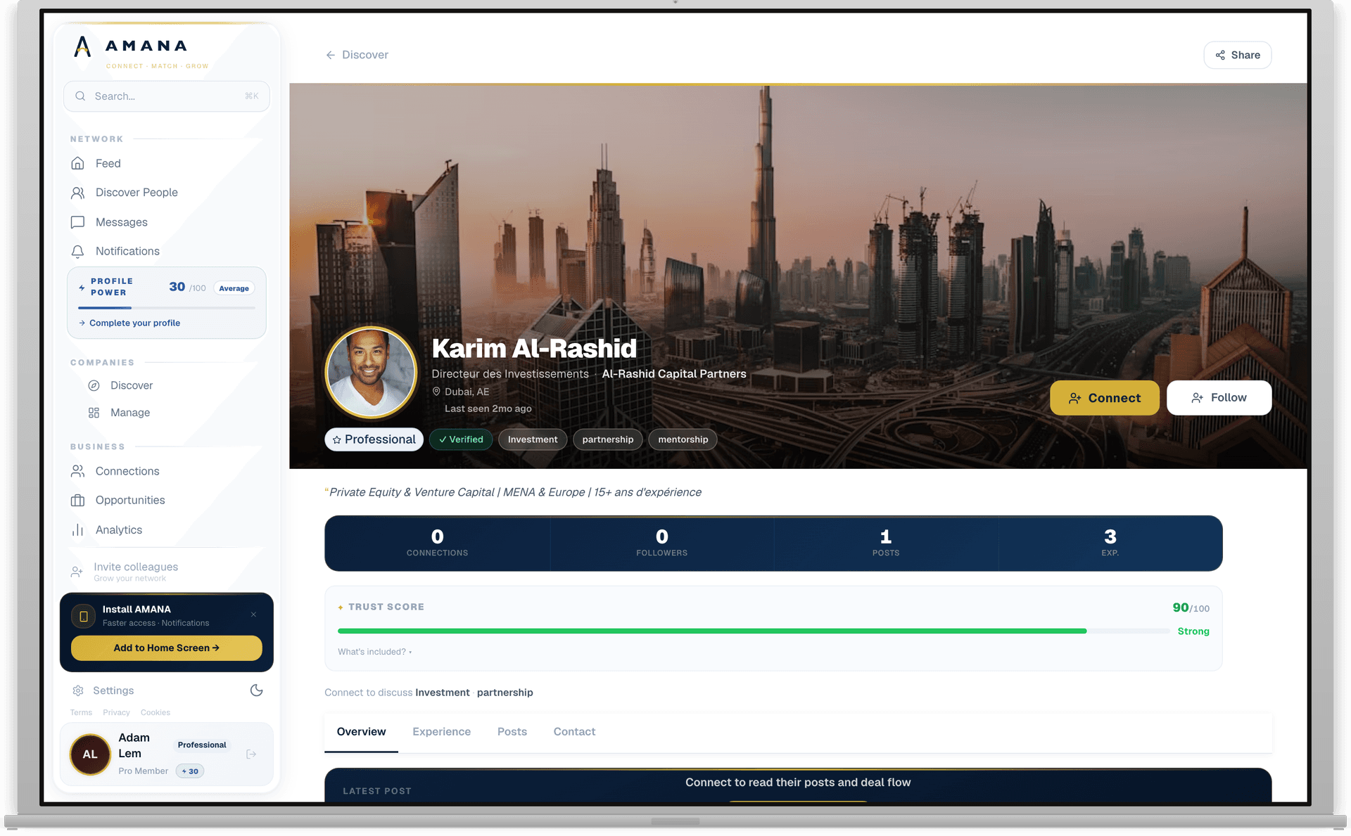 Create your profile